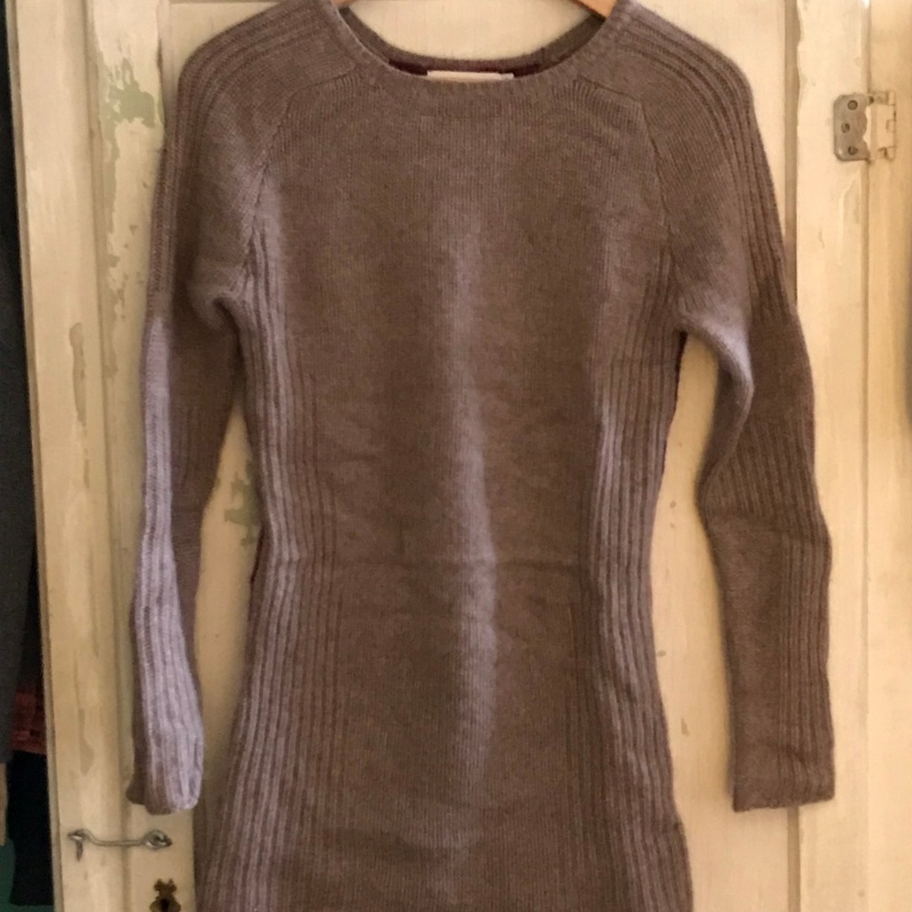 Anthropologie Yoon color-block cashmere mini-dress